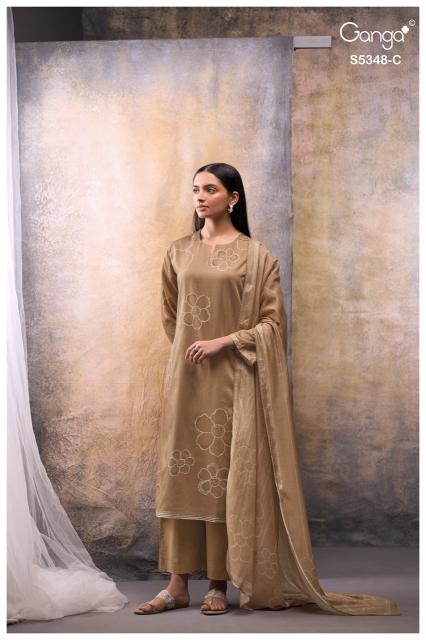Ganga sandrine 5348 application for aarvi dress material wholesale
